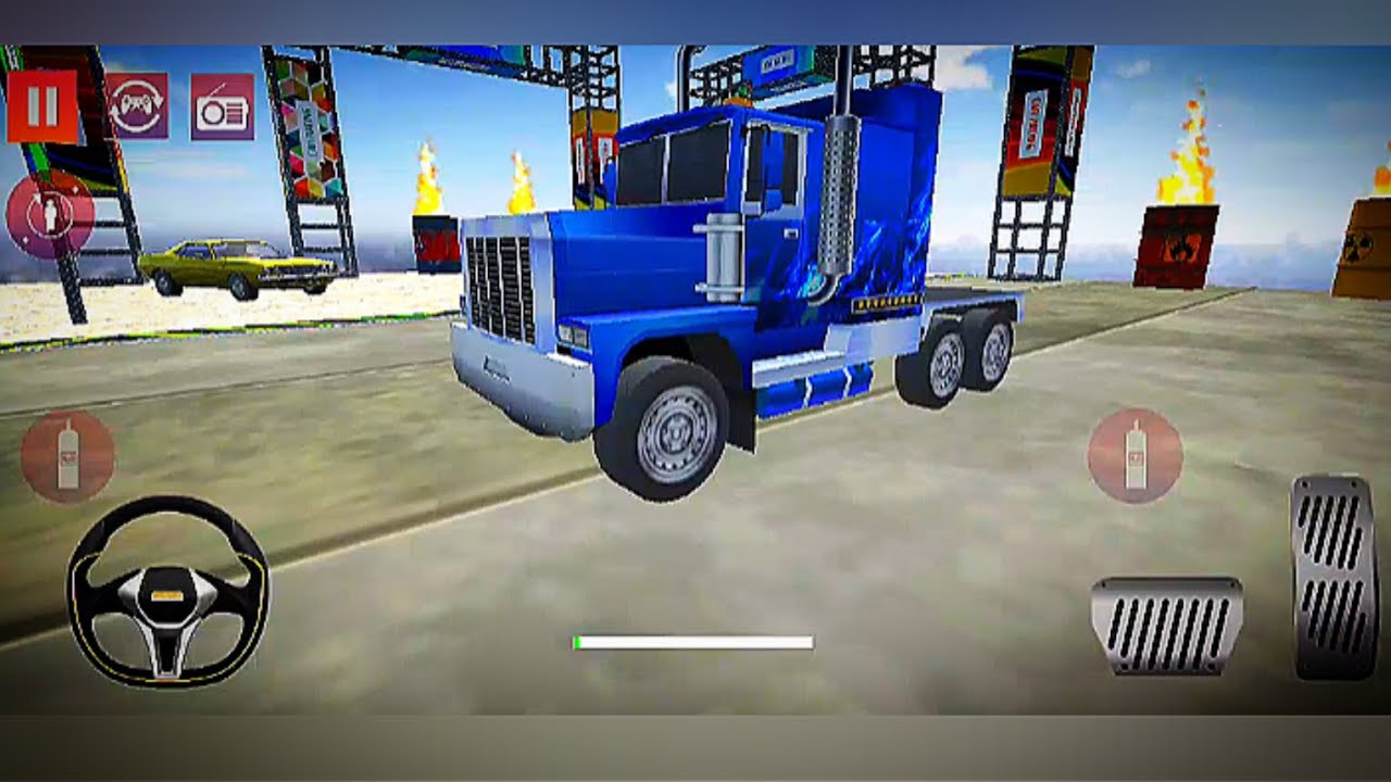 NEW GT CAR TRUCK STUNT ON DIFFICULT ROAD- MEGA CAR RACING- CAR RACING 3D - ANDROID GAMEPLAY.