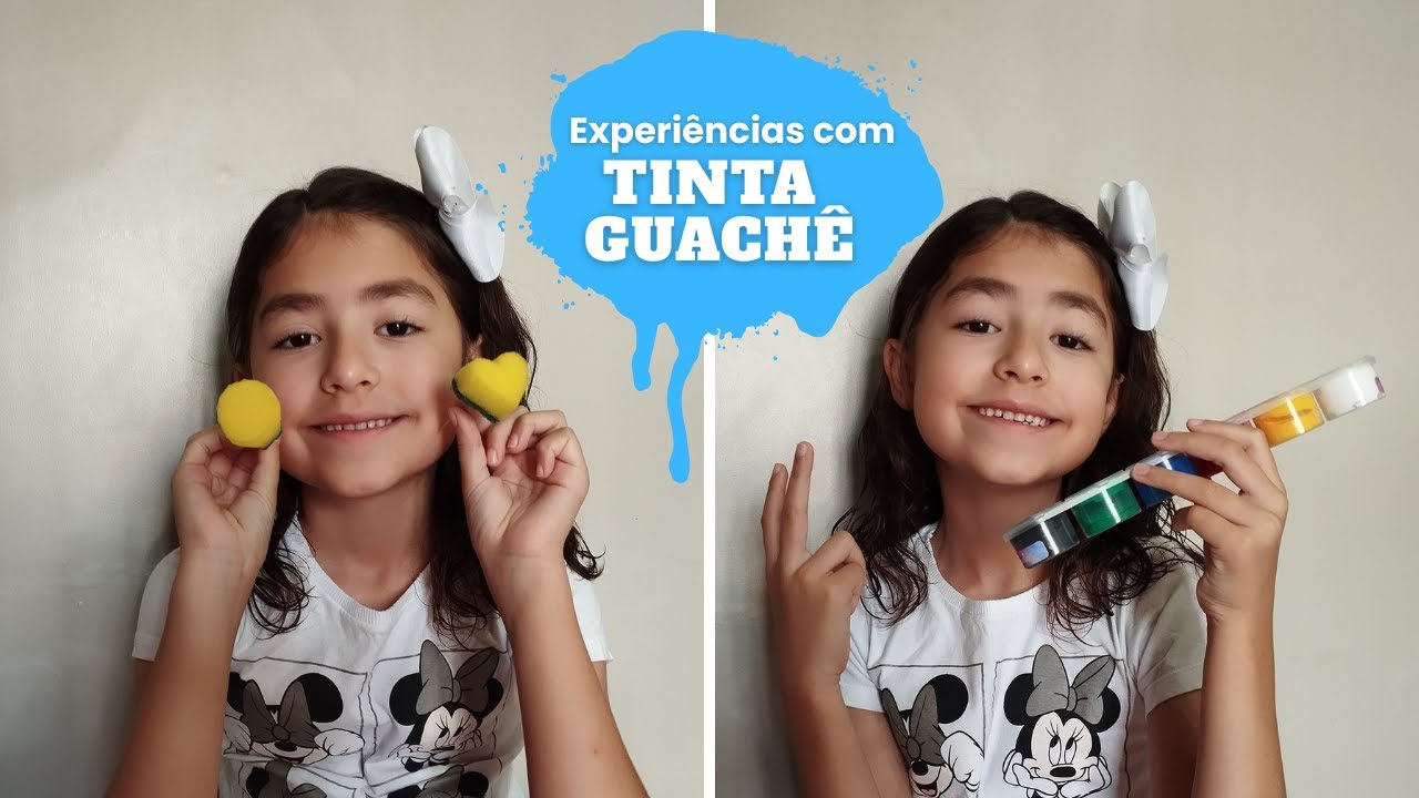 Fazendo EXPERIÊNCIA com TINTA GUACHÊ 🎨