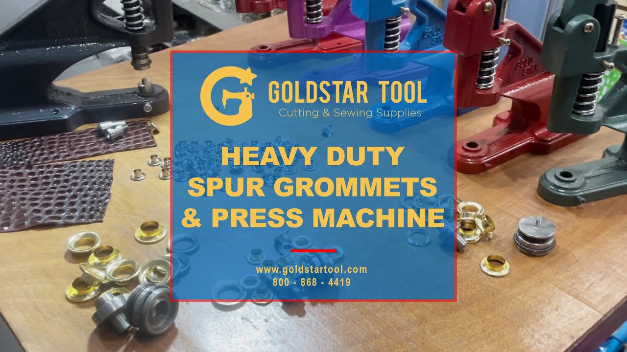 Product Showcase - Heavy Duty Spur Grommets and Press Machine - Goldstartool.com - 800-868-4419