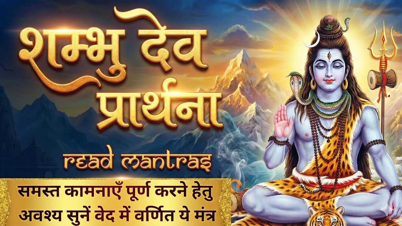 Shambhu Dev Prarthna | शंभु देव प्रार्थना | समस्त कामनाओं की पूर्ति हेतु अवश्य सुनें ये वैदिक मंत्र|