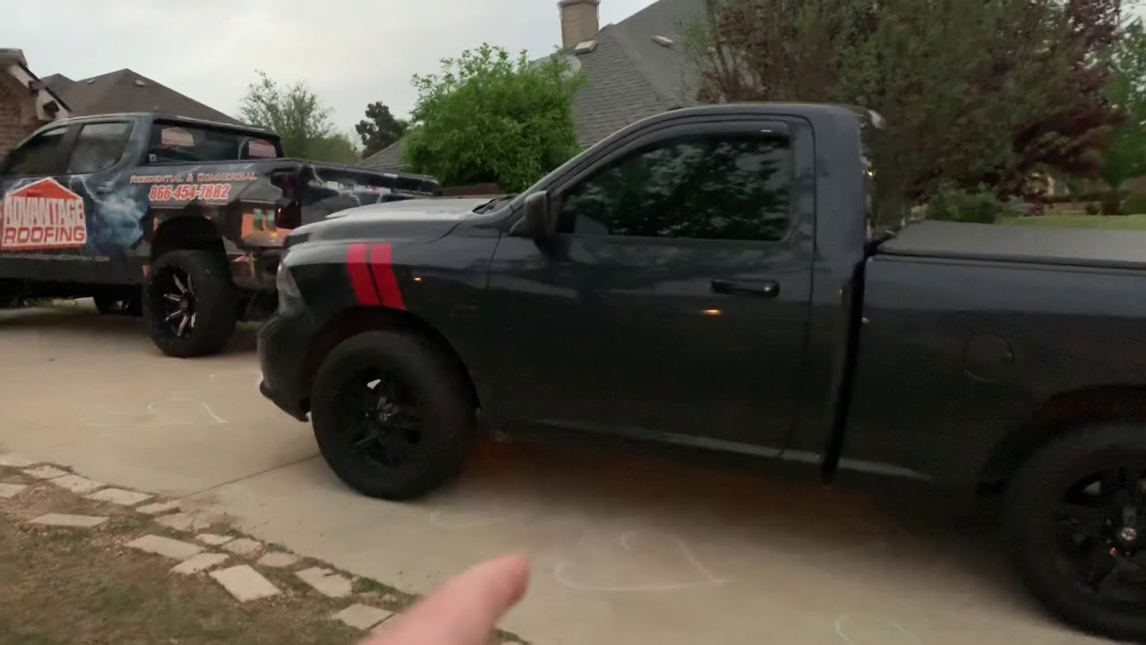 5.7 Hemi single cab muffler delete and straight pipe!
