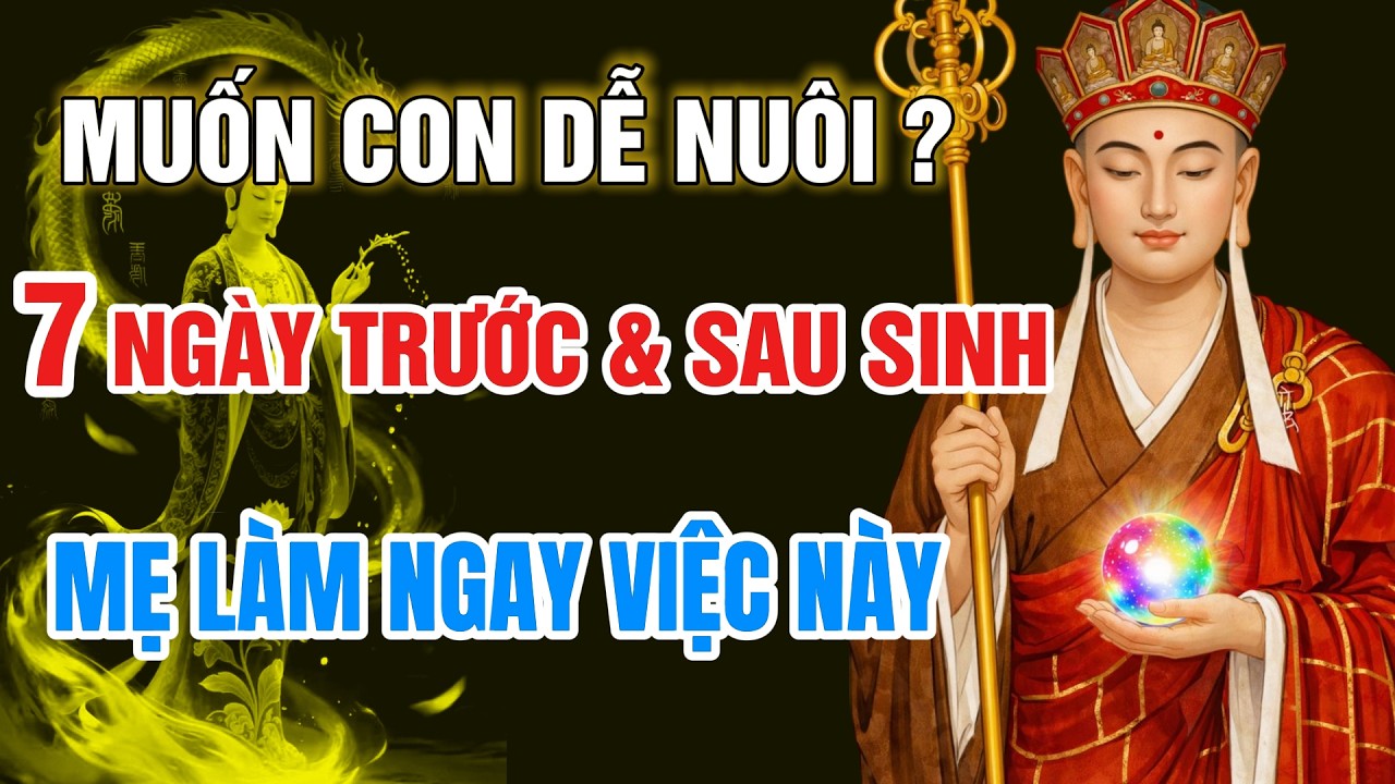 Địa Tạng Vương dạy: 7 ngày trước và sau khi sinh, mẹ làm điều này thì con sinh ra an lạc, dễ nuôi.