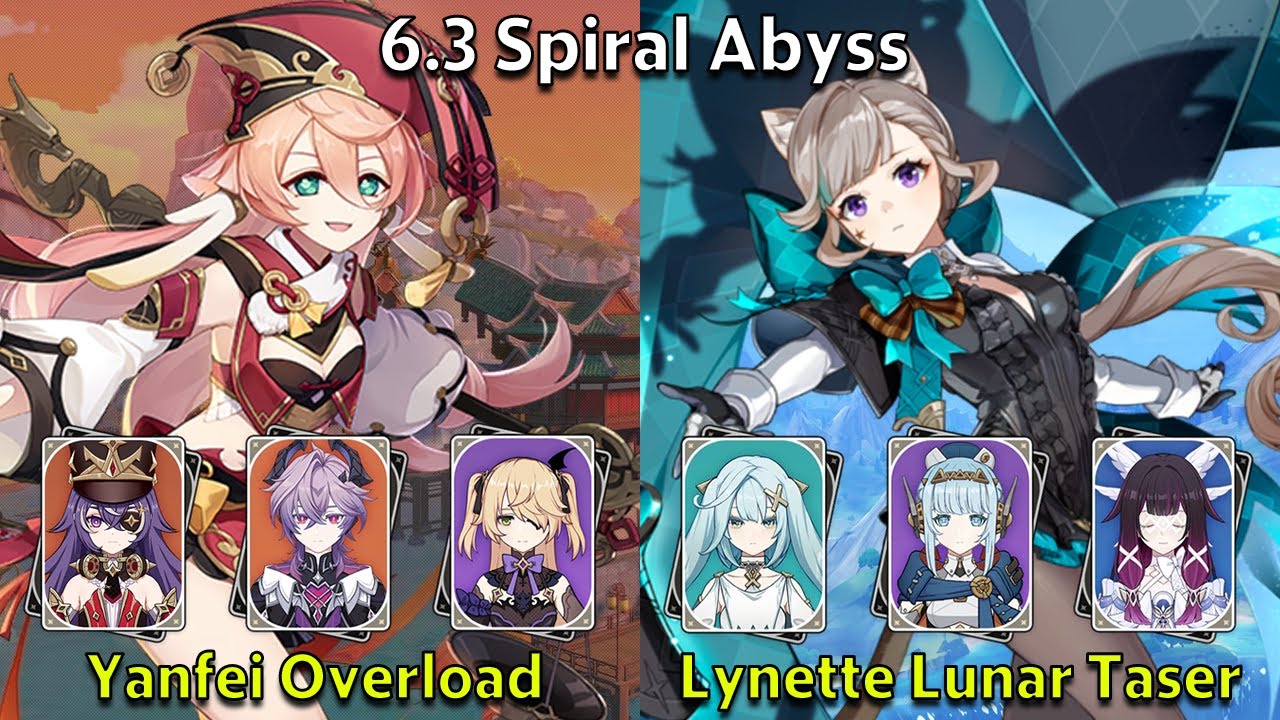 C6 Yanfei Overload и C6 Lynette Lunar Taser - Genshin Impact 6.3 Spiral Abyss Full Clear