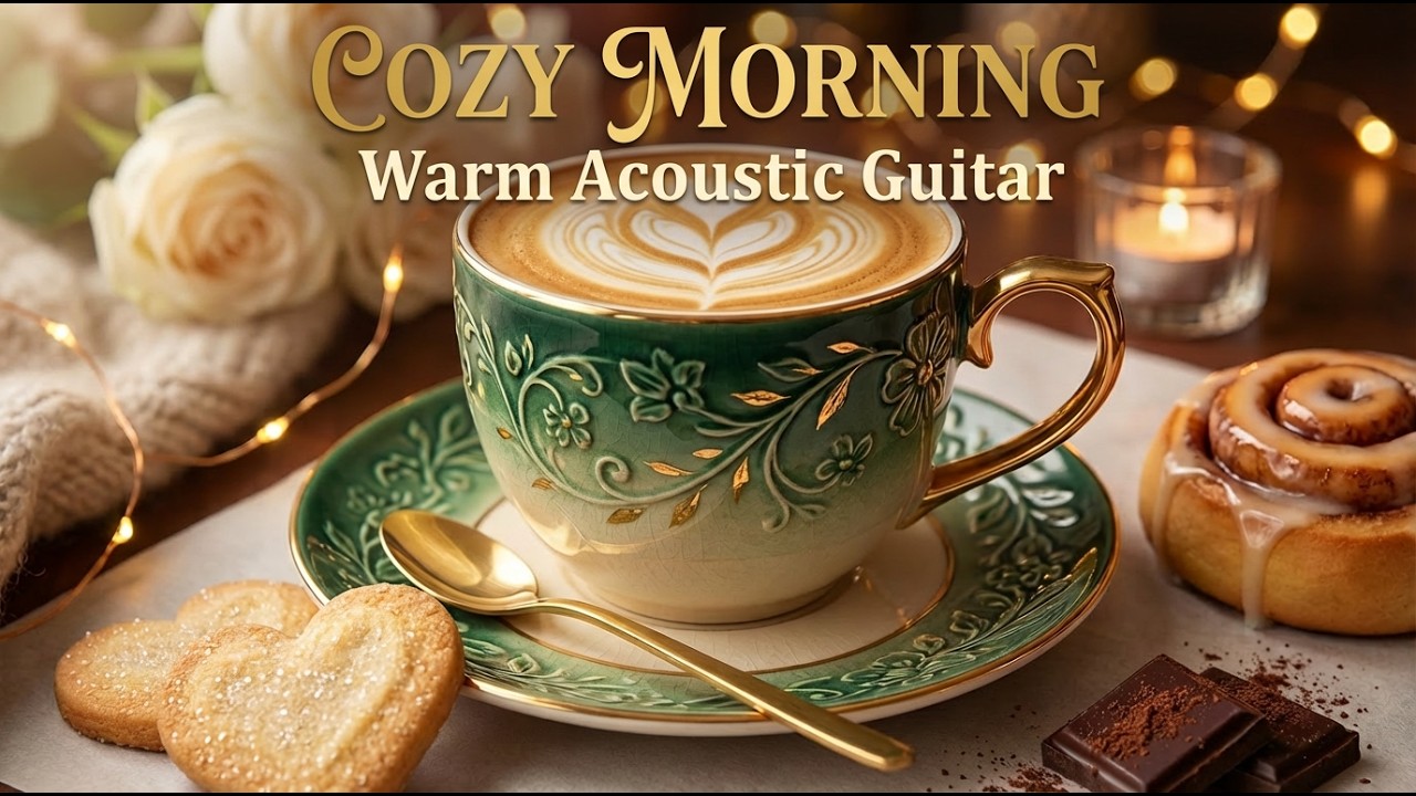Cozy Morning Guitar Music | Warm Acoustic Instrumental for Snowy Winter Relaxation