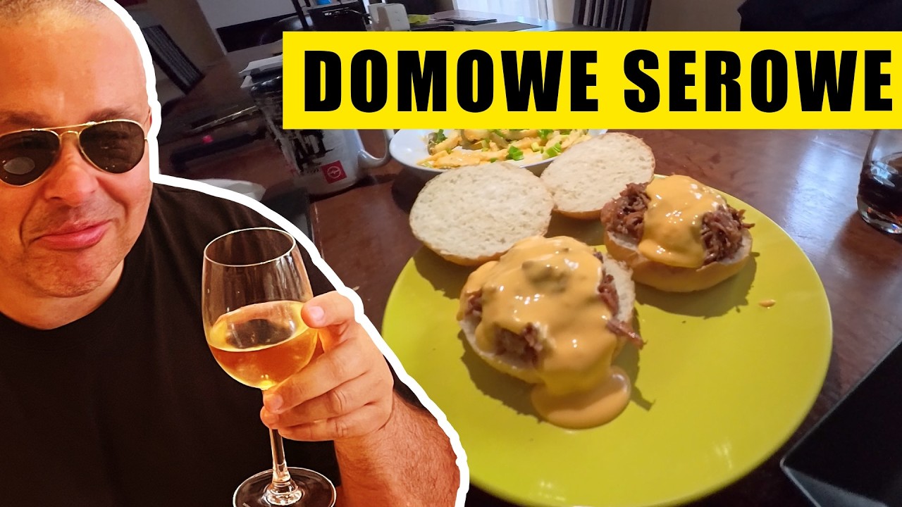 Domowe burgery z sosem serowym