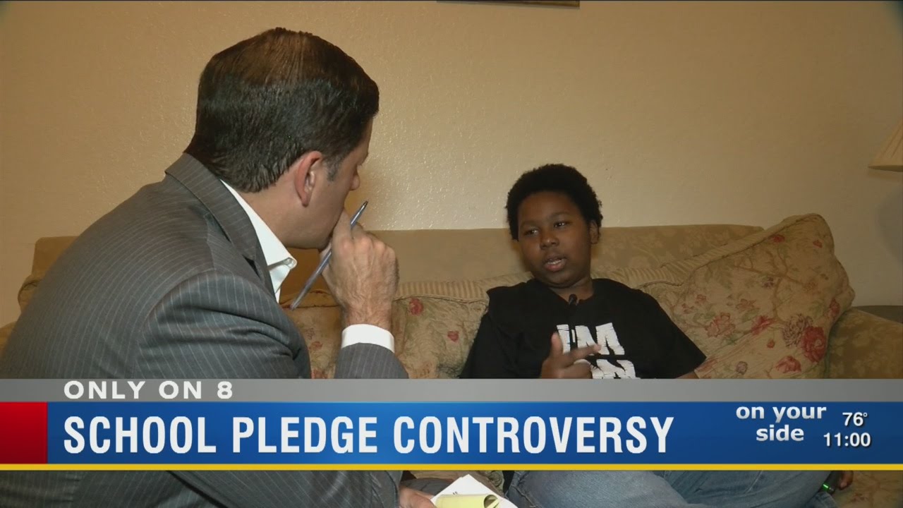 Teacher yells at boy who doesn't stand for pledge; district says teacher didn't follow policy