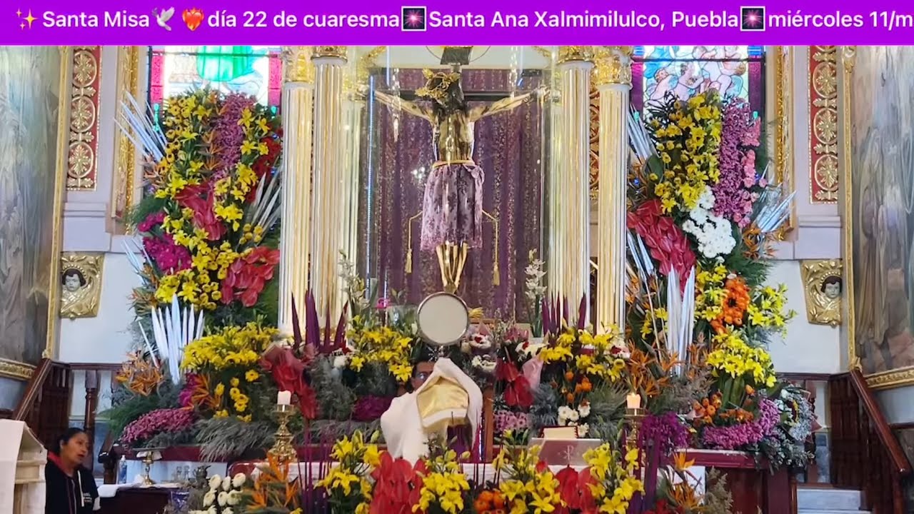 ✨Santa Misa🕊️❤️‍🔥día 22 de cuaresma🎆Santa Ana Xalmimilulco, Puebla🎆miércoles 11/marzo/2026🙏🏽