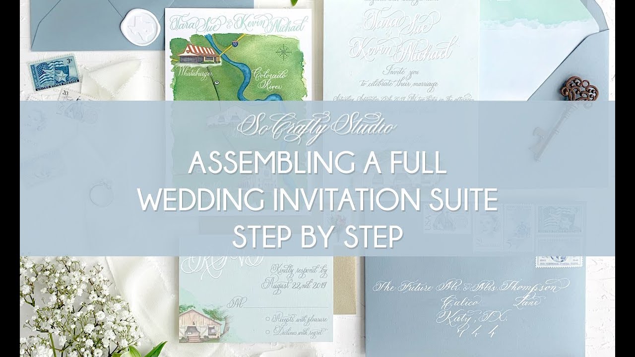 Assembling a wedding invitation suite, step by step