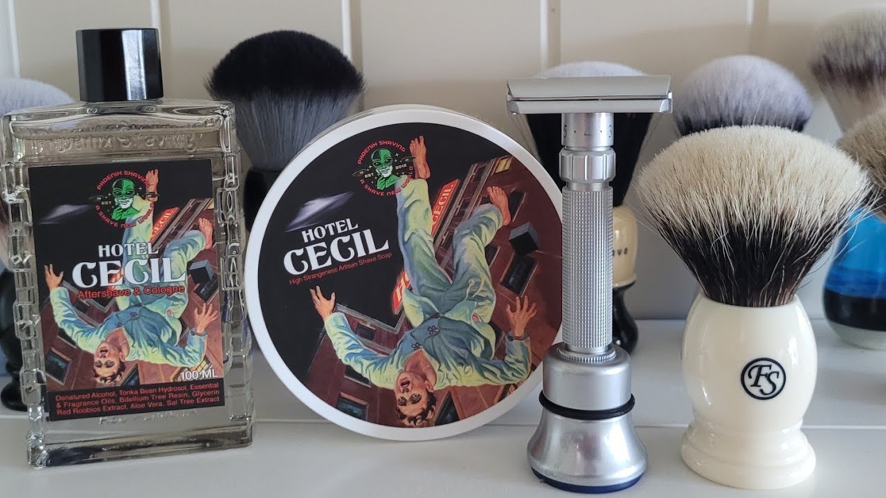 Wetshaving: Review of Frank shaving finest badger brush | Pearl Flexi | PAA - Hotel Cecil