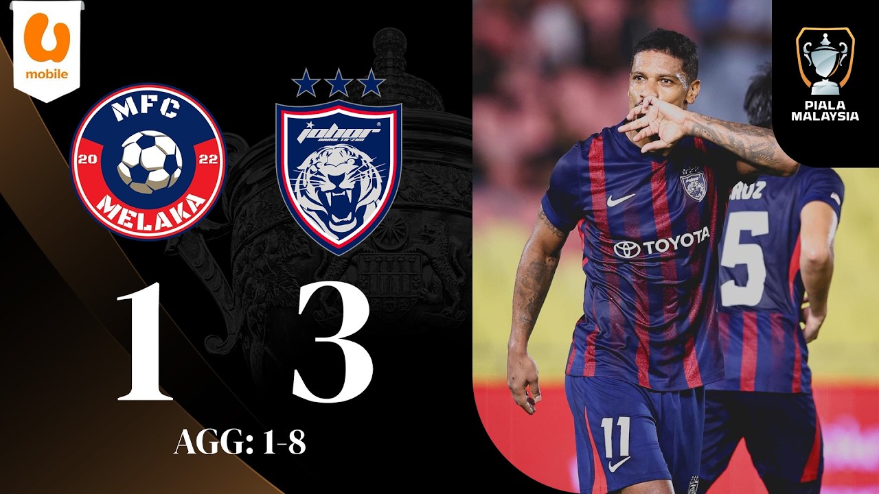 Sorotan: Melaka FC 1 - 3 Johor Darul Ta'zim  (AGG:1-8) | Suku Akhir (2) | Piala Malaysia 2025-26