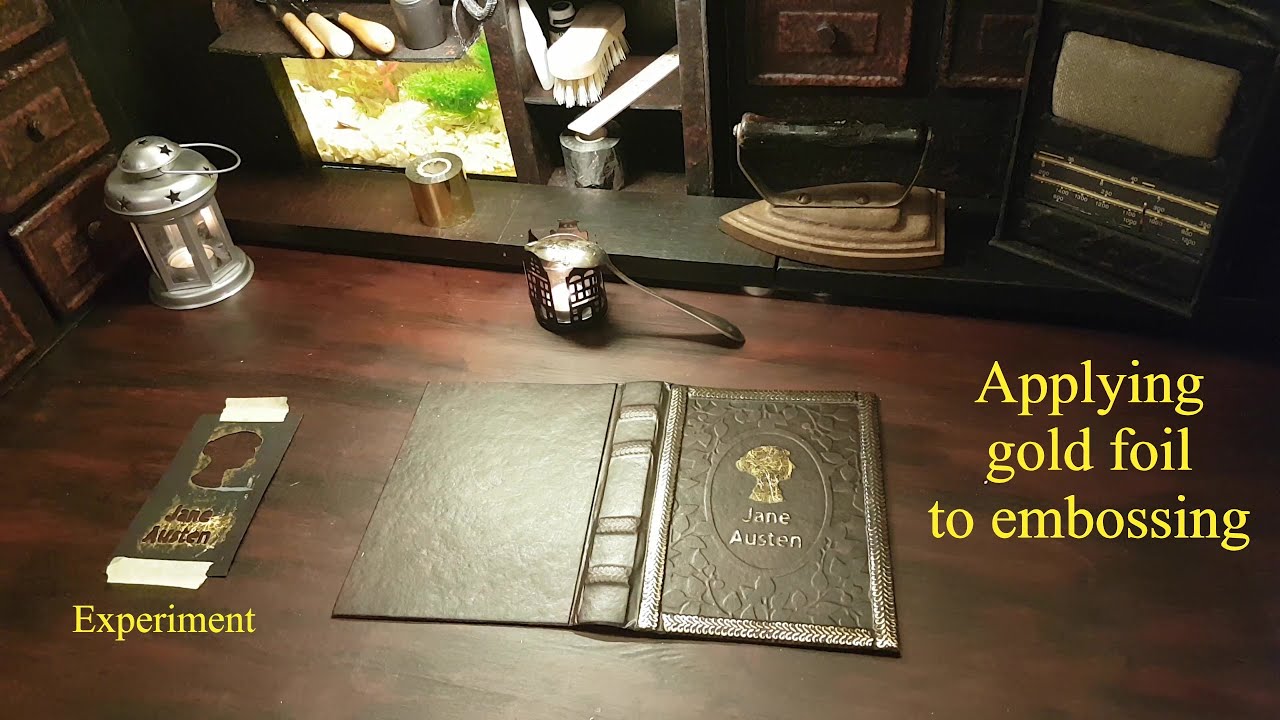 Embossing and foil on the book cover DIY – bookbinding