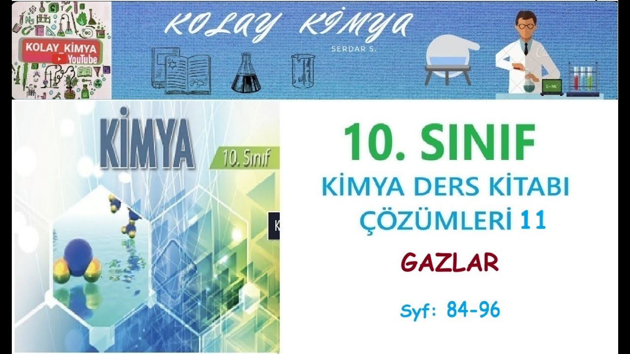 10. sınıf KİMYA ders kitabı çözümleri 11