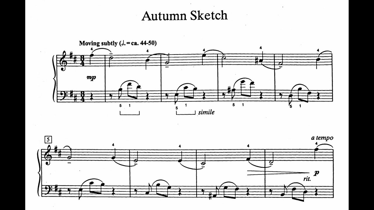 Autumn Sketch, by William Gillock from the Lyric Preludes in Romantic Style
