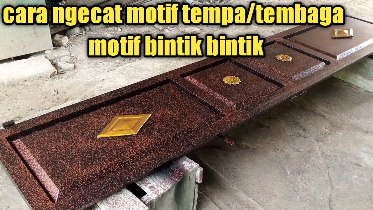 cara ngecat motif tempa/tembaga motif bintik bintik