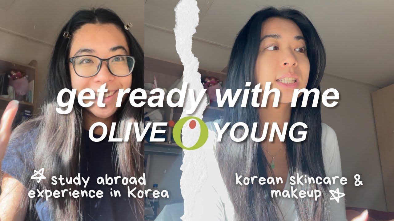 get ready with me 🇰🇷 using olive young products in KOREA | sharing my study abroad experience :*D