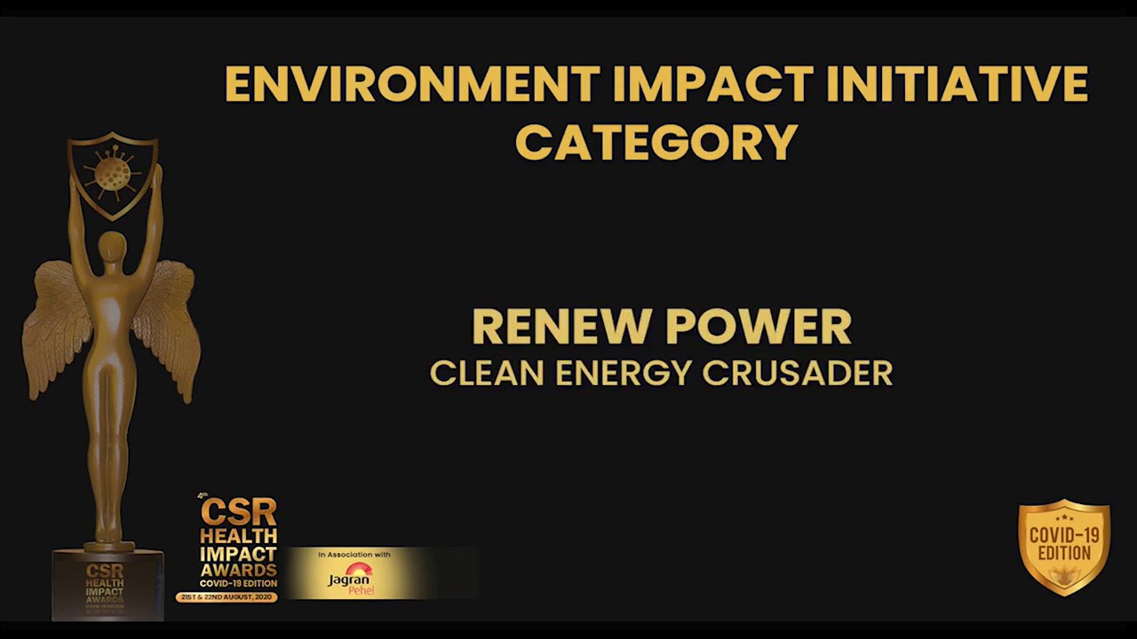 ReNew Power Conferred With The CSR Health Impact Award 2020