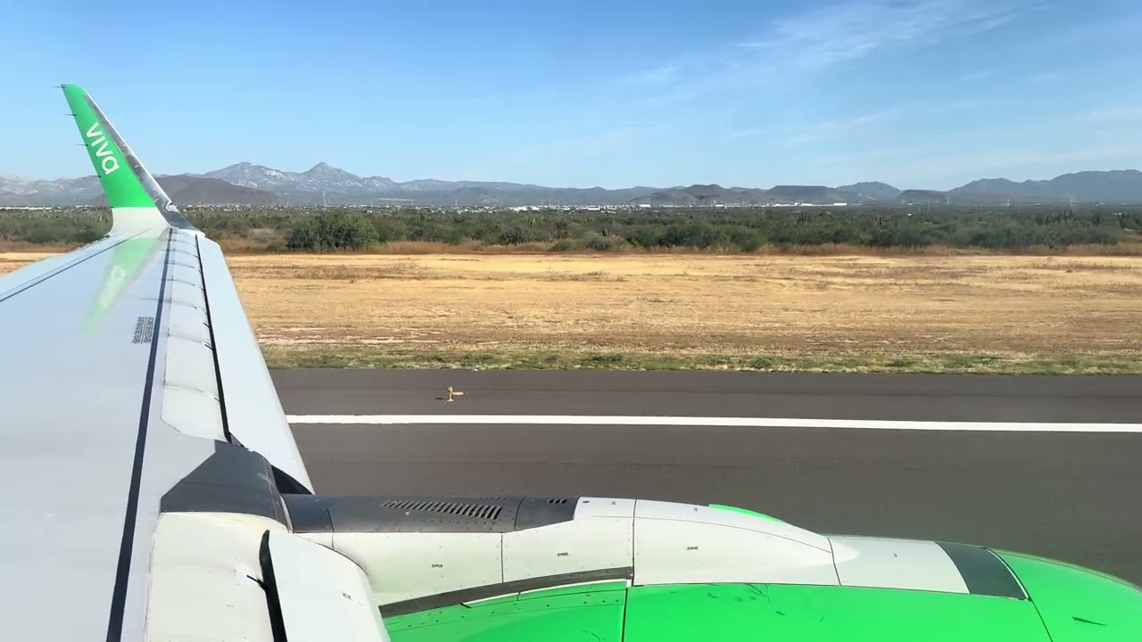 Viva Airbus A321 Neo take off from La Paz