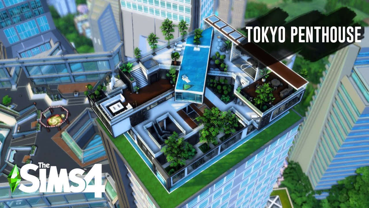TOKYO PENTHOUSE | The Sims 4 (Cinematic Tour) | No CC