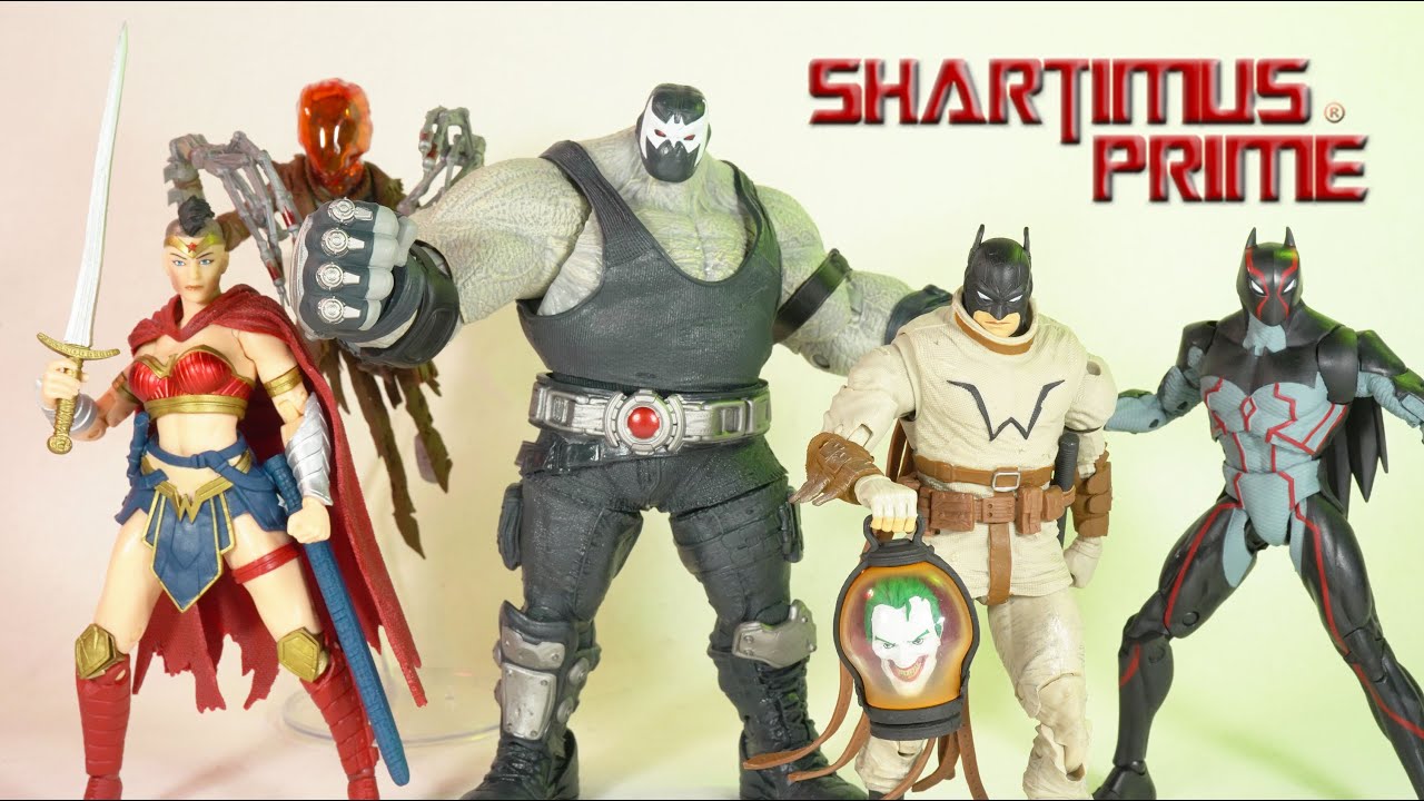 DC Multiverse Bane BAF Last Knight on Earth Batman Omega Wonder Woman Scarecrow McFarlaneToys Review