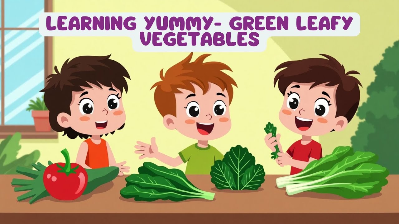 GREEN LEAFY VEGETABLES! Can you name them?🧐 Fun Learning for Kids 🥬