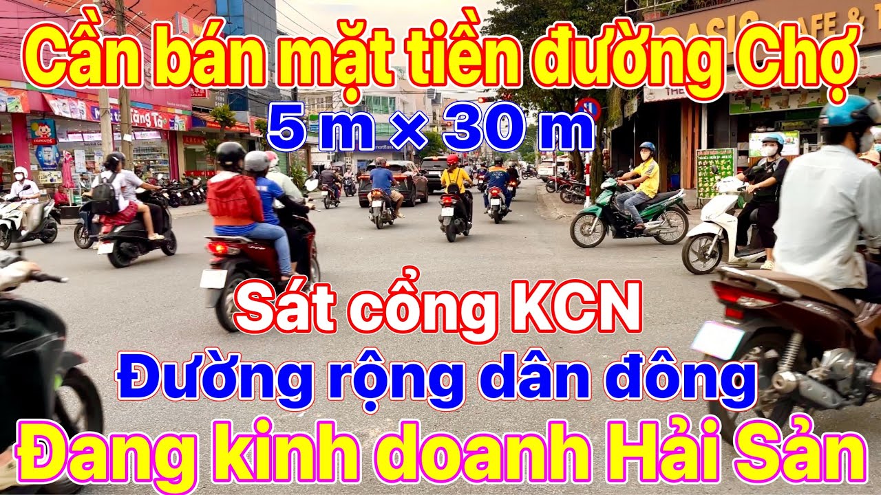 Bán gấp nhà mặt tiền chợ, kinh doanh đông đúc, ngay trung tâm, dát cổng KCN