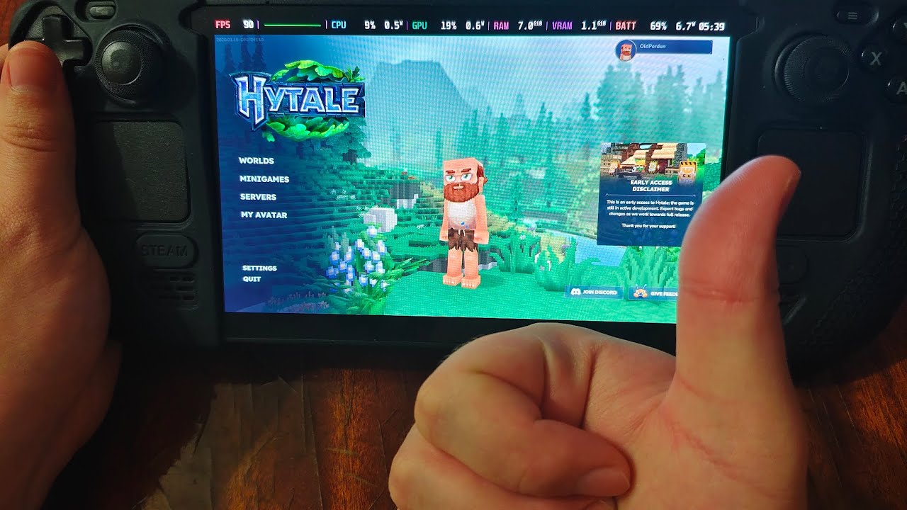 Как работает Hytale на Steam Deck OLED? 