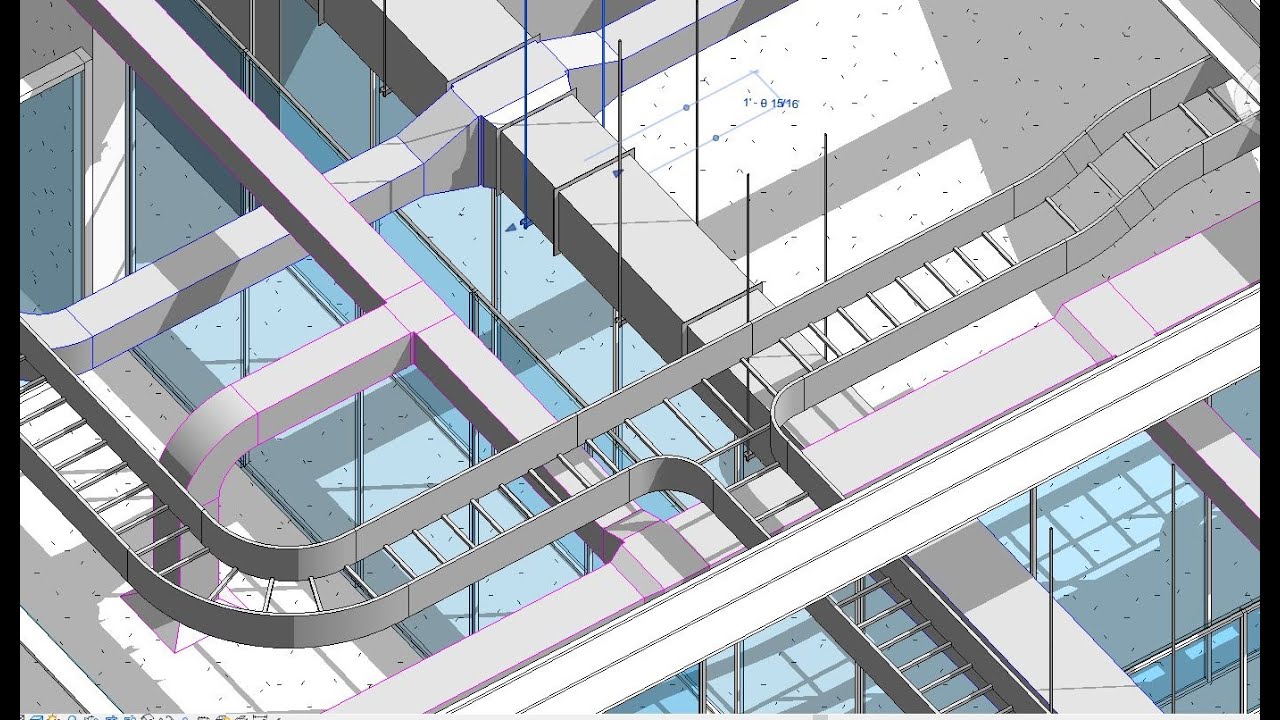 REVIT MEP HVAC How to place duct hangers with LOD 300 manufactured duct parts plus cable trays