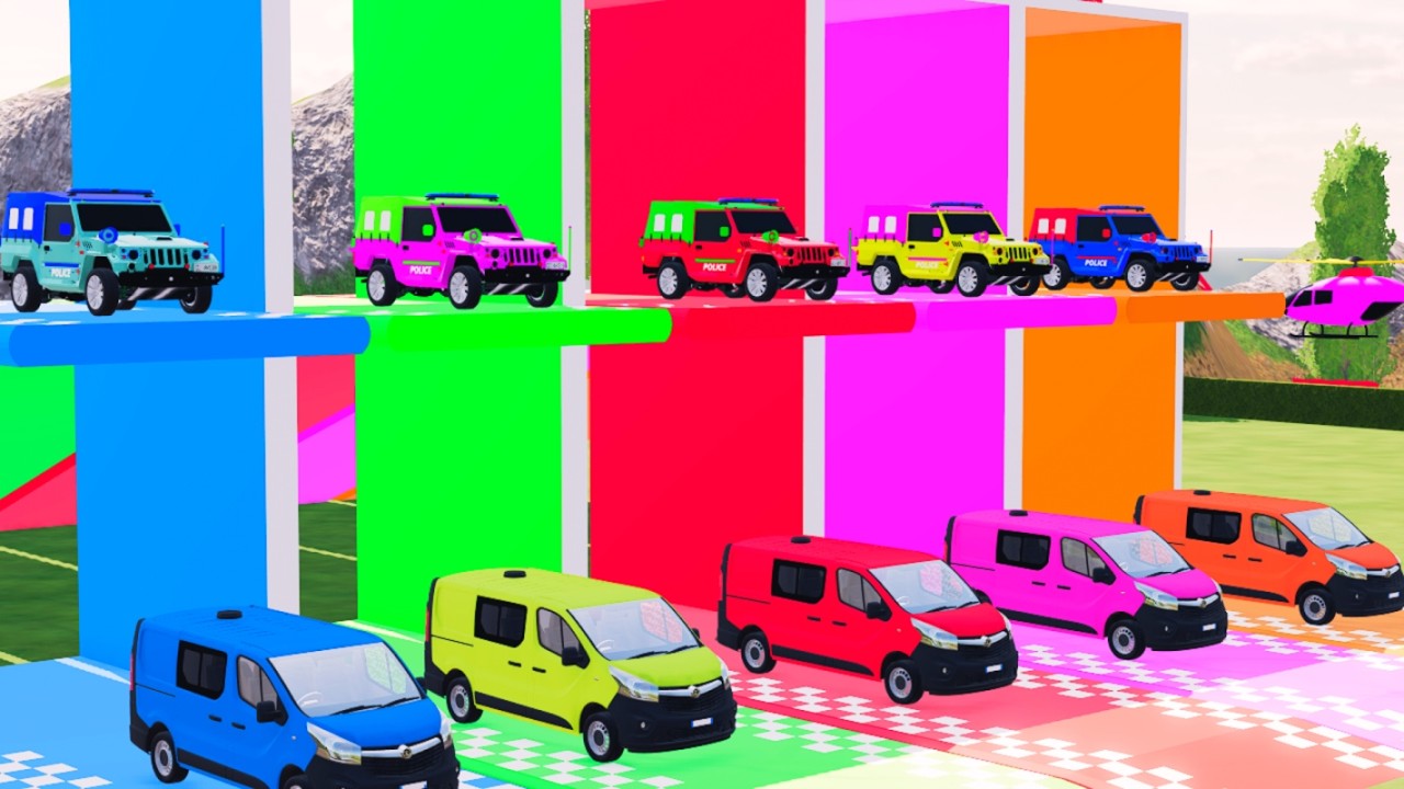 TRANSPORTING ALL, AMBULANCE CARS, POLICE CARS, TRUCK MIXER, BUS TAYO, TRANSPORT ALL COLORS ! FS22