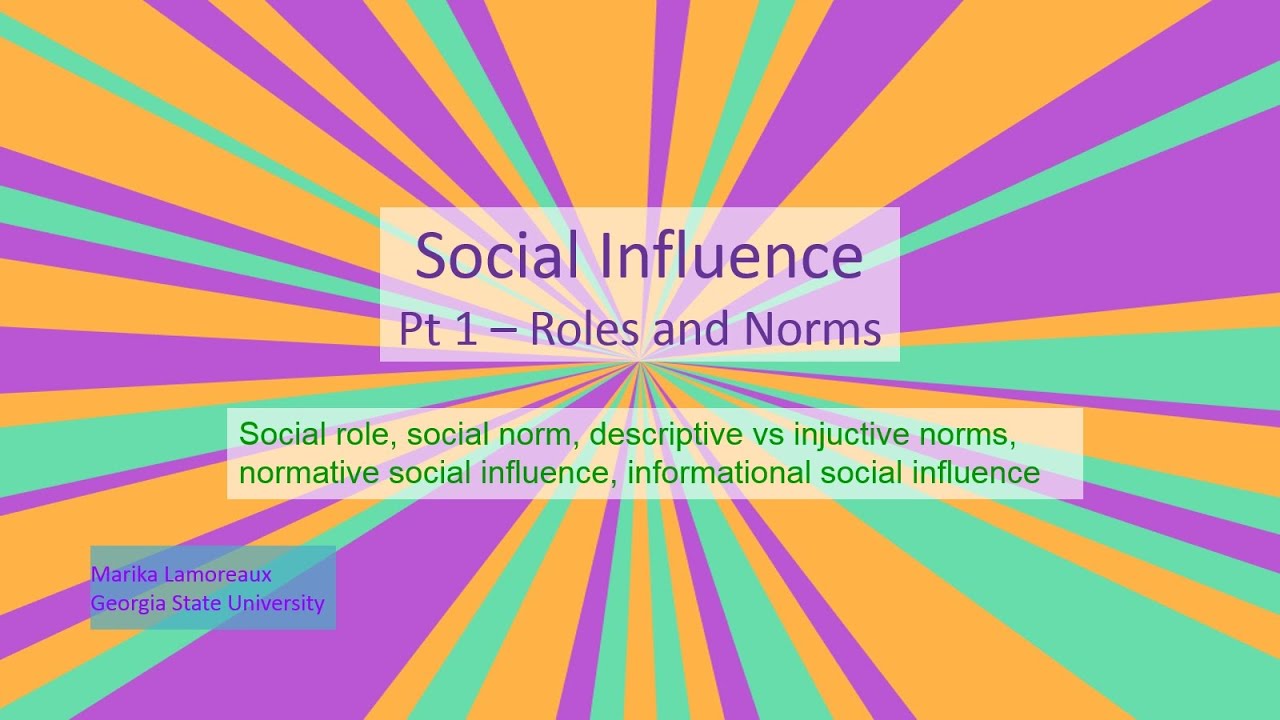 Social influence   1 roles and norms