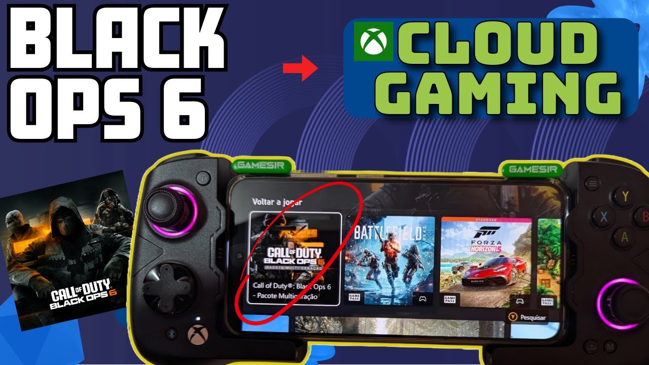 COD BLACK OPS 6 no CLOUD GAMING! CONTROLE GAMESIR X4 COM GALAXY S24