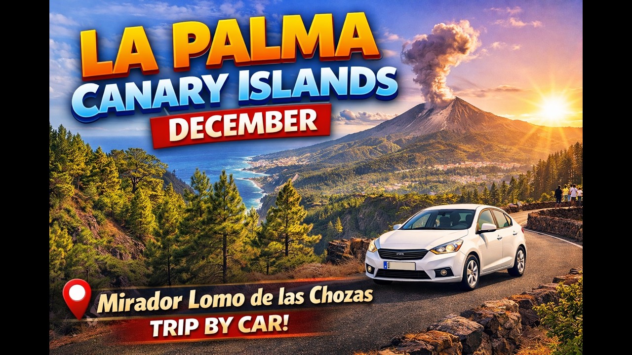 La Palma Canary Islands , December , Mirador Lomo de las Chozas trip a car .