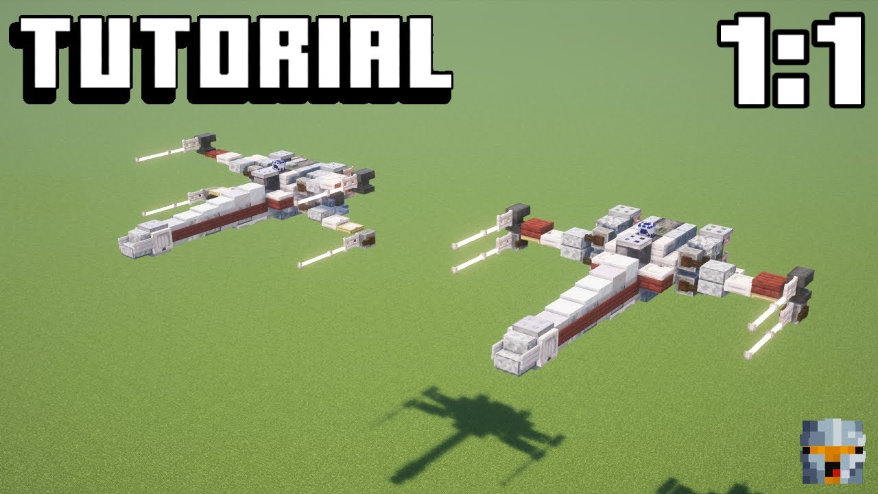 Minecraft X-Wing Starfighter Tutorial | 1:1 Scale