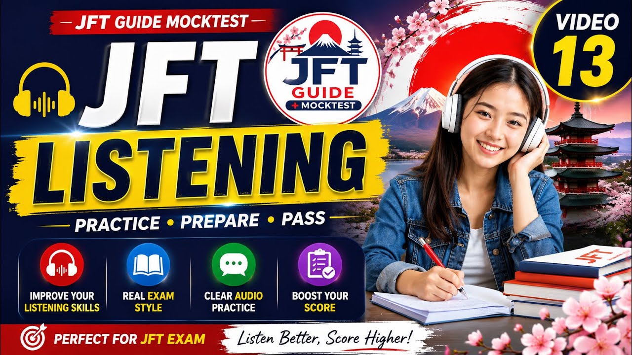 🎧 JFT Listening Practice Test | Video 13 | Real Exam Style | Practice &bull; Prepare &bull; Pass 🇯🇵