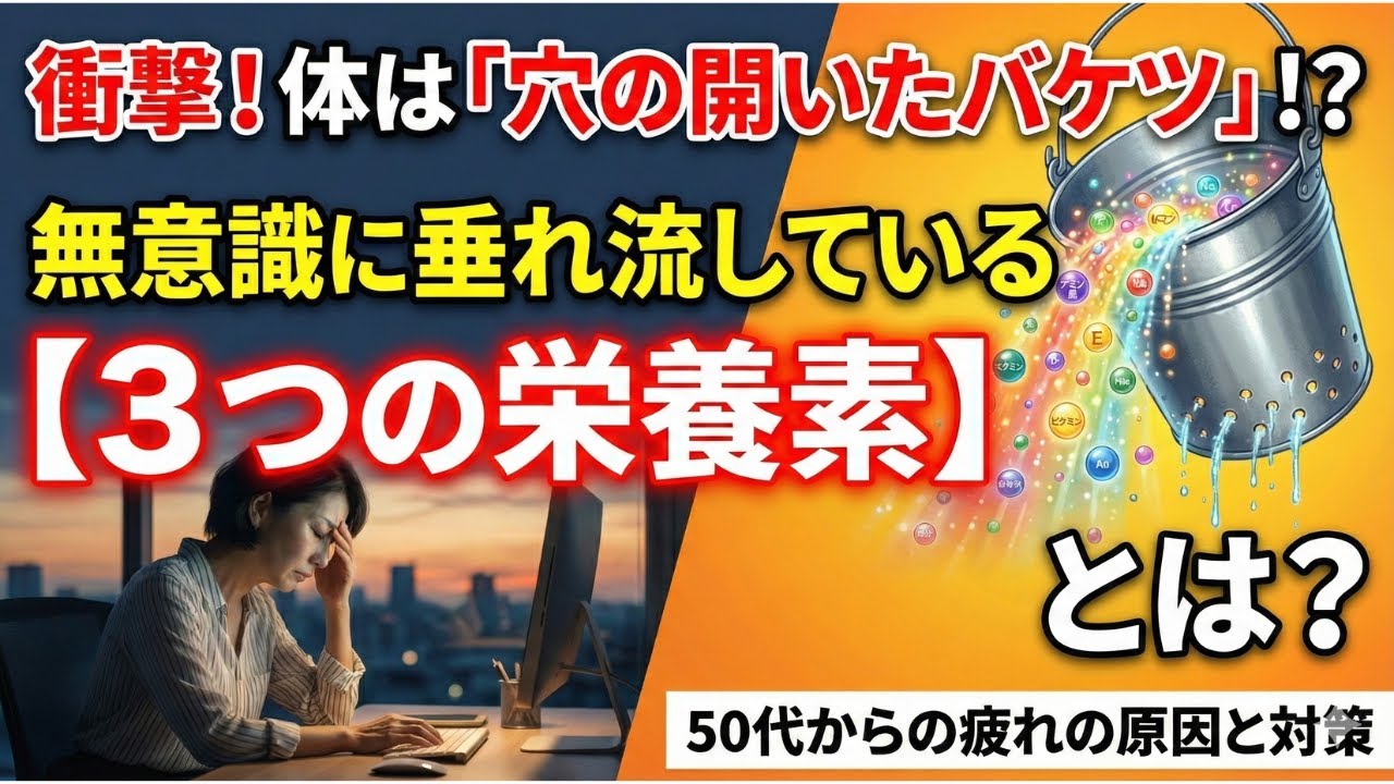 疲れやすい人が無意識に垂れ流している3つの栄養素
