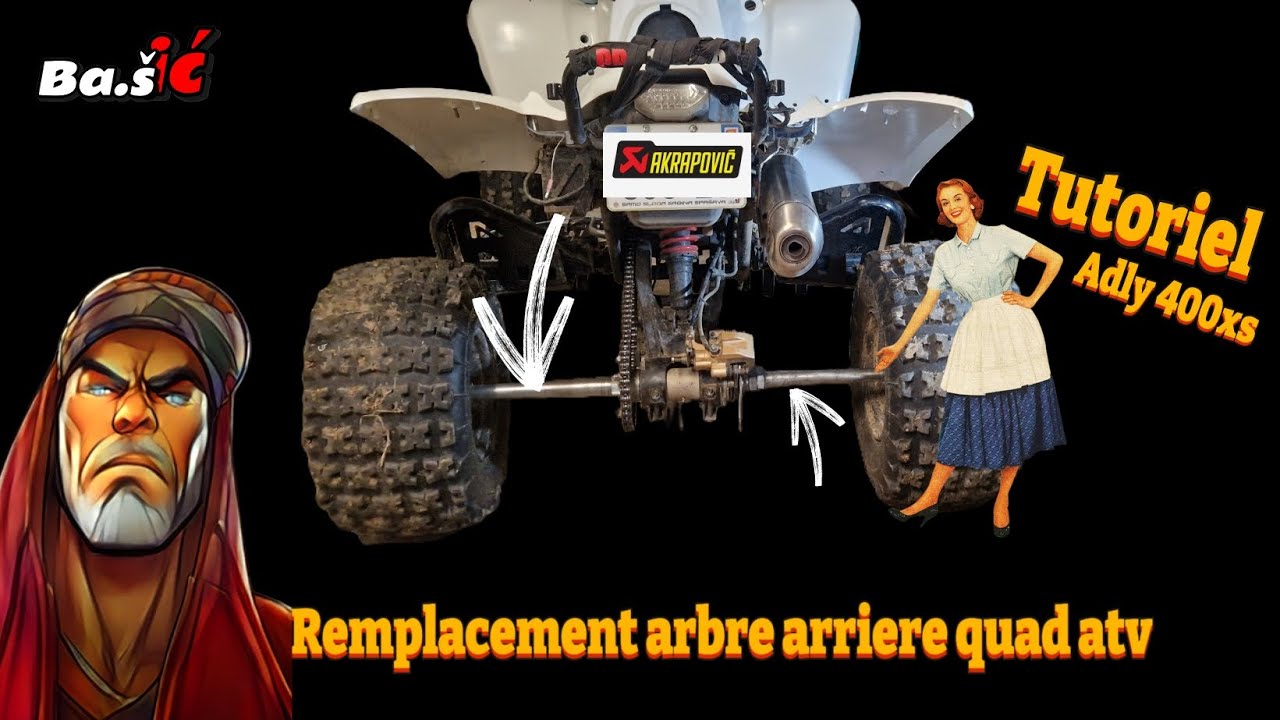 Tuto Comment remplacer un arbre arrière sur un quad ATV 
