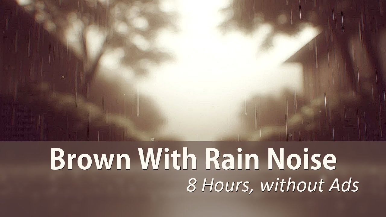 Deep Brown Noise & Rain for Insomnia Relief (8 Hours) | Black Screen, No Ads