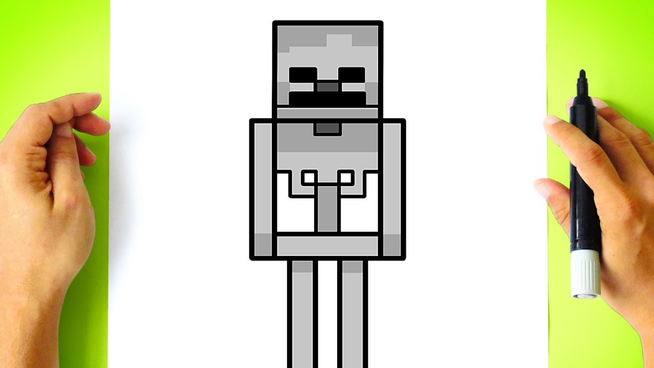How to DRAW SKELETON MINECRAFT