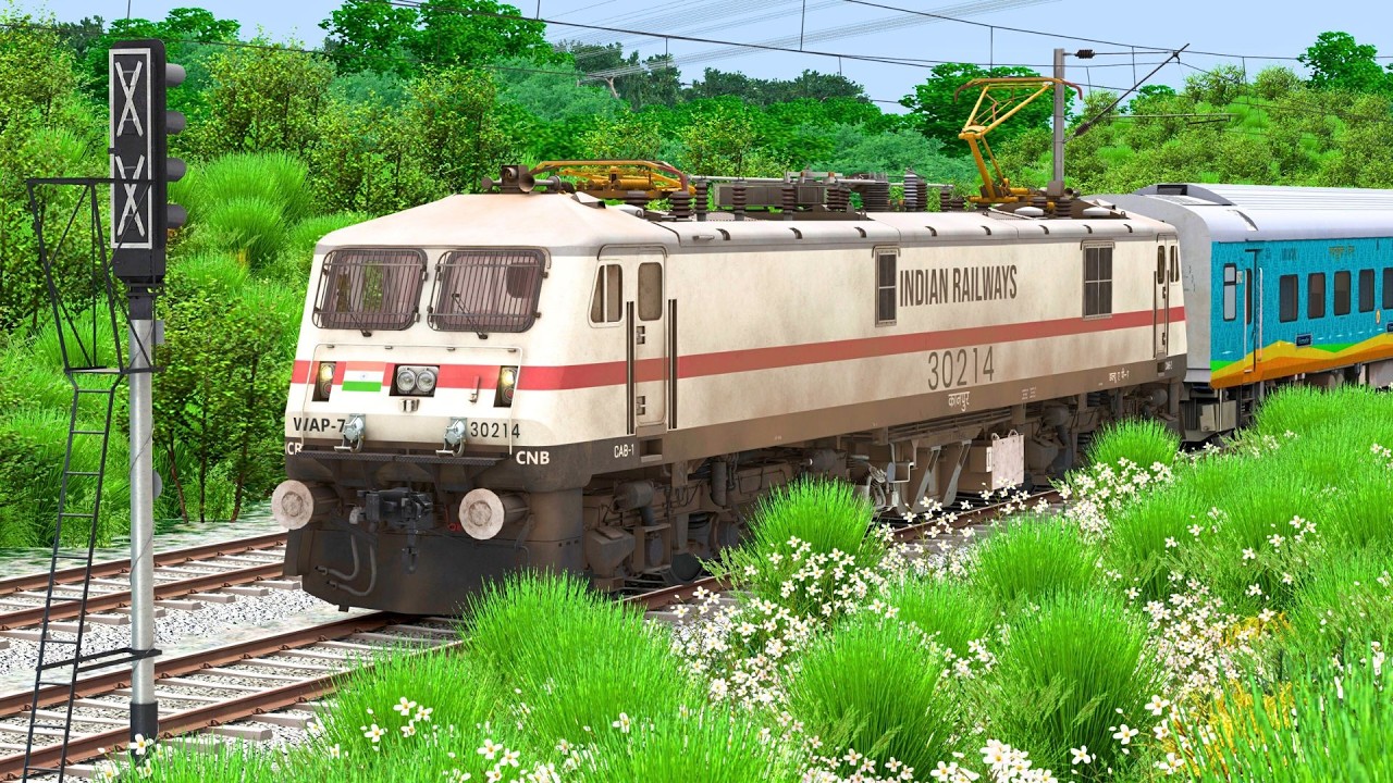 WAP7 LHB HUMSAFAR TRAIN | TRICHY HUMSAFAR | BUMPY RAILROAD | Train Simulator | Railwork | NTG GAMING