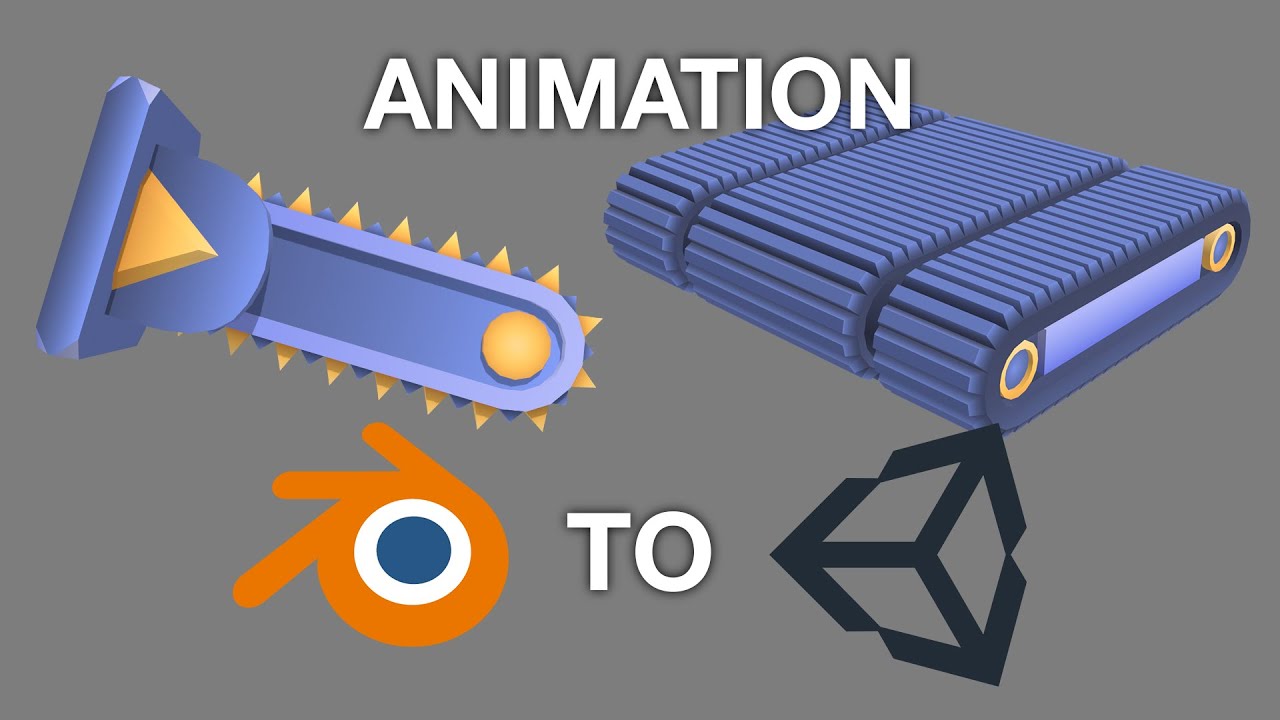 Tank tracks, Saw, Conveyor Animation in 5 minutes (Blender to Unity)
