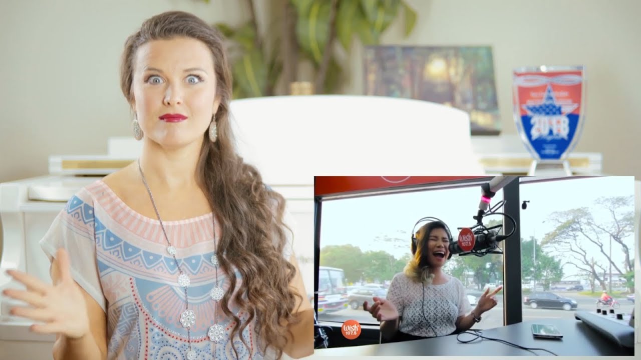 Vocal Coach Reacts to Katrina Velarde - Go The Distance' Michael Bolton LIVE on Wish 107 5 Bus