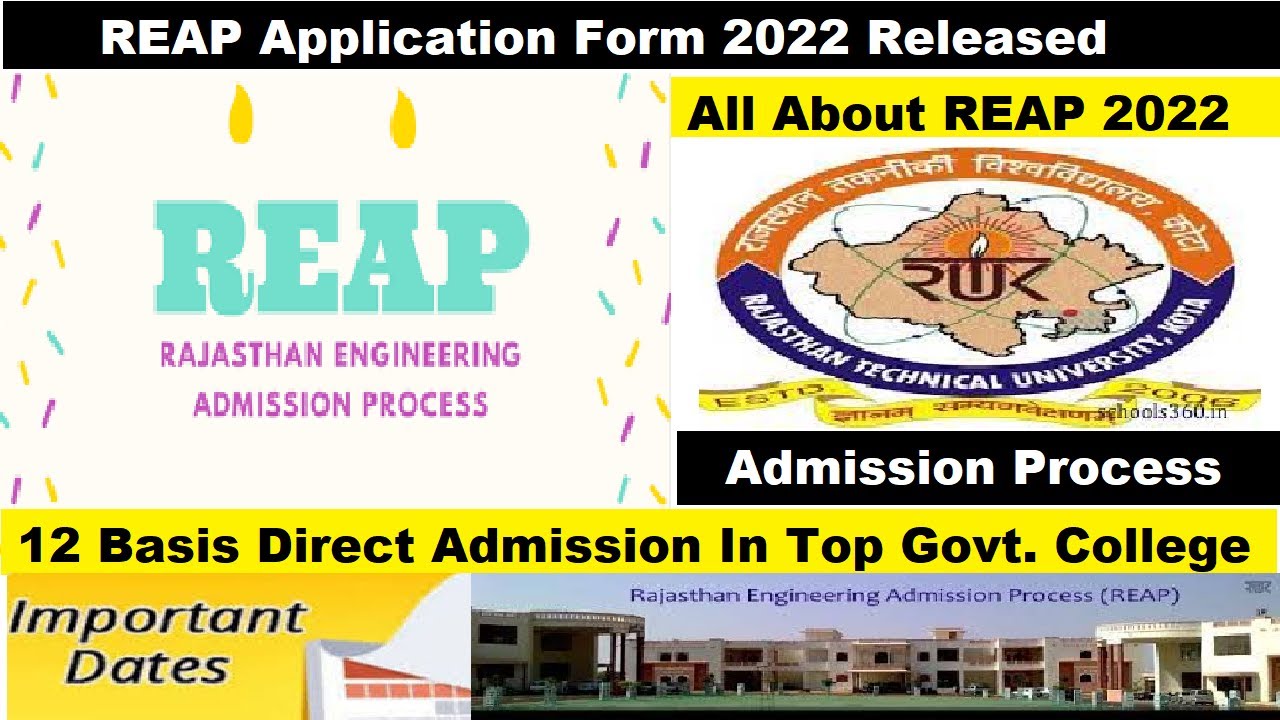 Reap Rajasthan application form 2022| REAP 2022| REAP 2022 -Application Form | REAP Counselling 2022