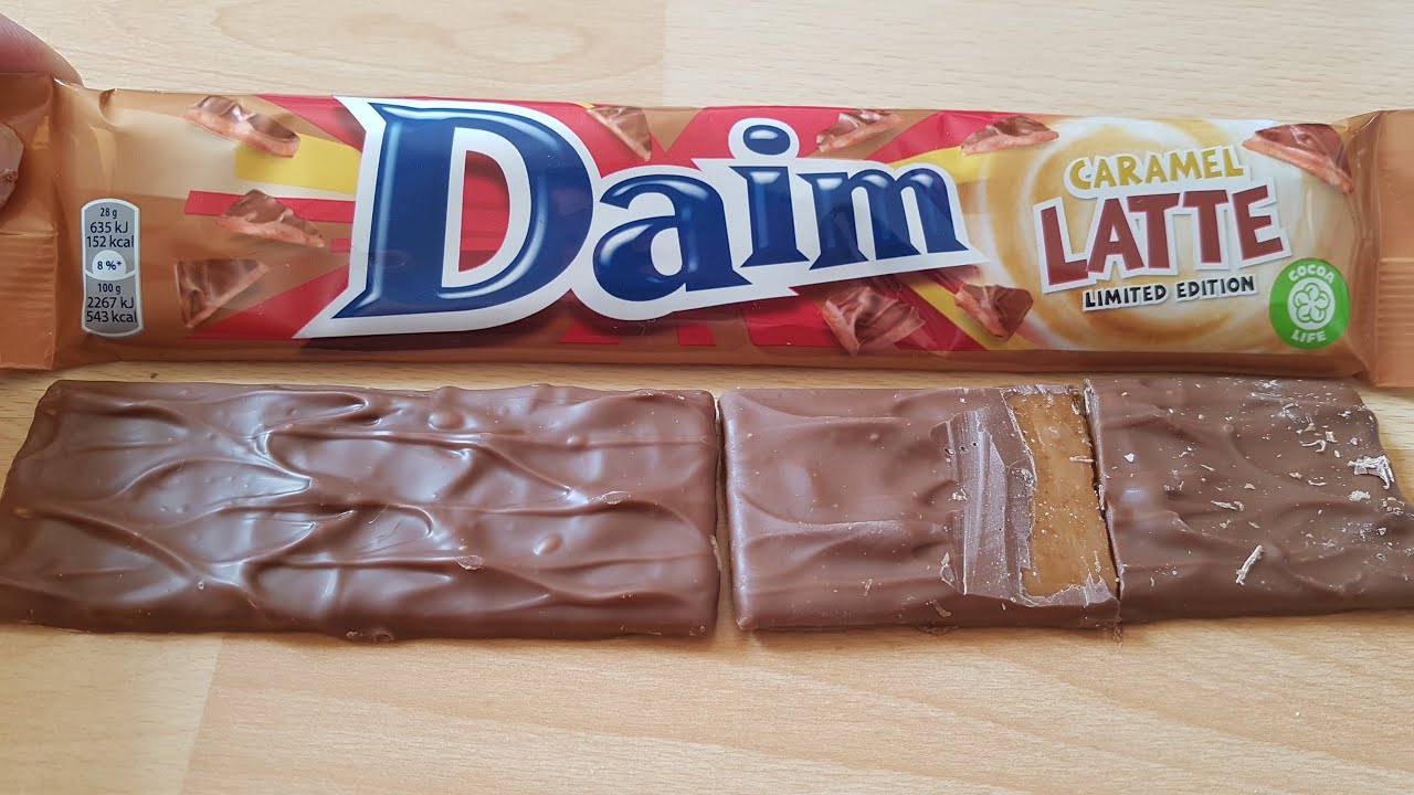 Daim Caramel Latte Limited Edition Milk Chocolate With Coffee Flavour And Almond Crunch