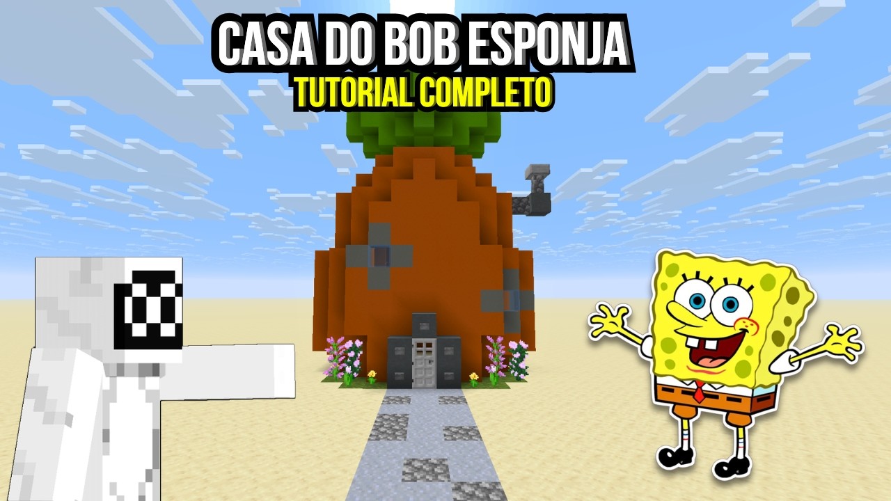 MINECRAFT: COMO FAZER A CASA DO BOB ESPONJA 🧽 (Tutorial Passo a Passo)