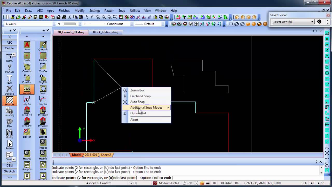 Undo Last Point and Polyline Grips Enhancement in Caddie AEC Architecture .dwg software