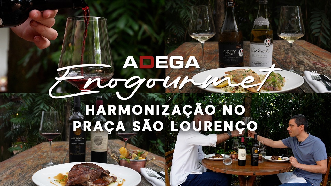 Teste de Harmonização no Praça São Lourenço | ADEGA Enogourmet
