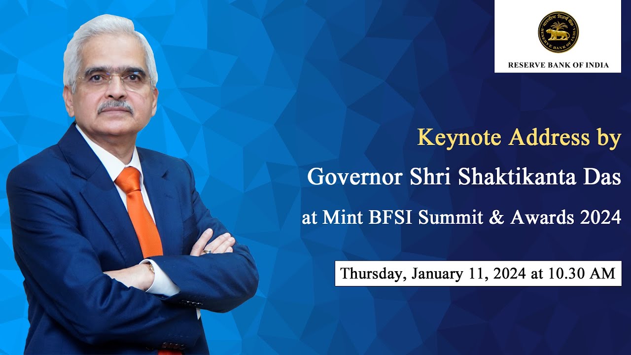 Keynote Address by Governor Shri Shaktikanta Das at Mint BFSI Summit & Awards 2024