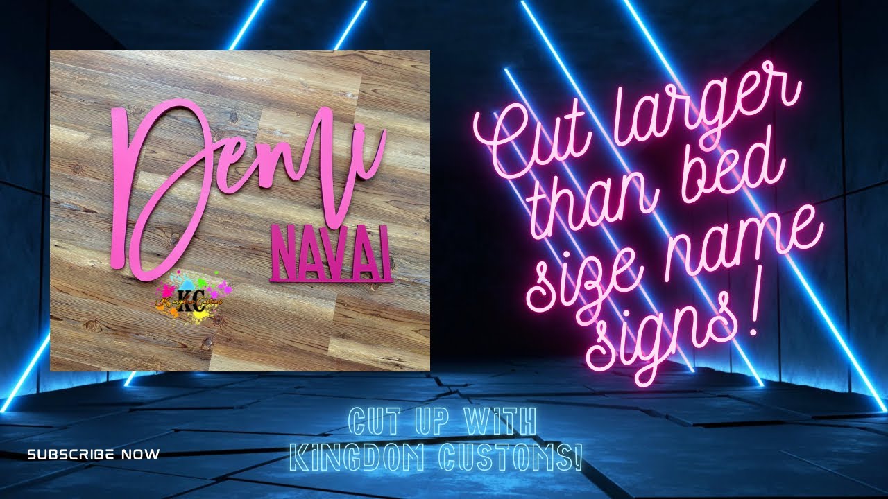 Larger than Laser bed Name Sign with Glowforge Basic or Plus. Using Silhouette Studio