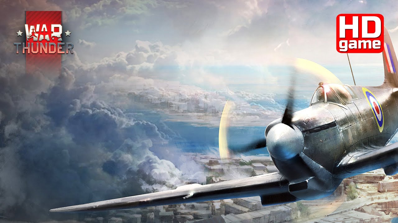 War Thunder HD Воздушные реалистичные бои #1 Supermarine Spitfire Mk VB Trop (без коммент., интерф.)