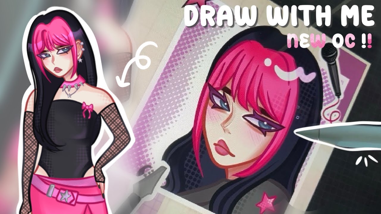 Draw with me  ̊✧ ┆🩷 Designing an OC 𐙚 ┆Procreate full process !
