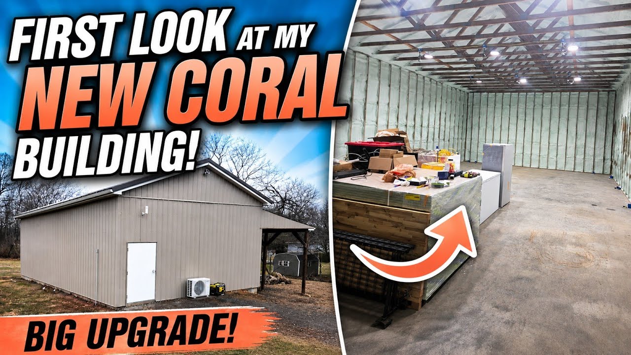 First Look At The New 40'x25' Coral Building | Spray foam Done